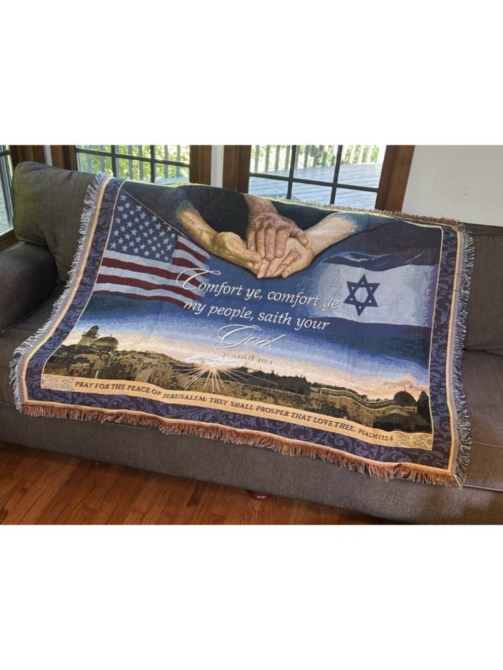 Israel Jerusalem Prayer Team Member Throw Blanket Tapestry 48” x 59” Religious